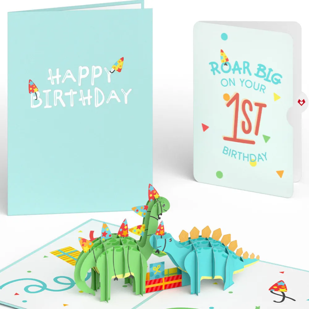 Lovepop Birthday|Dinosaurs 1st Birthday Pop-Up Card and Sentiment Set