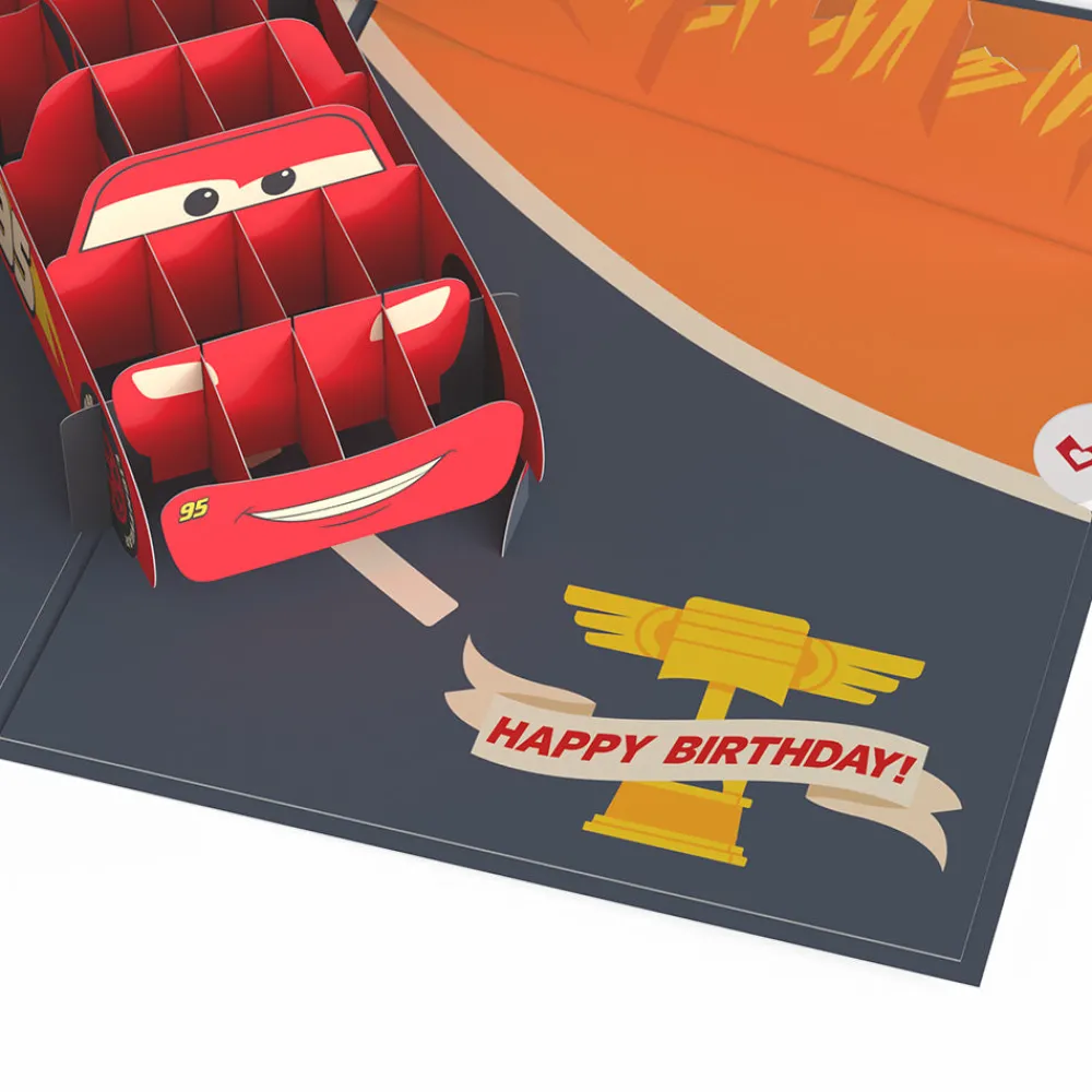 Lovepop Greeting Cards|Birthday|Disney and Pixar Cars Lightning McQueen Kachow! Birthday Pop-Up Card