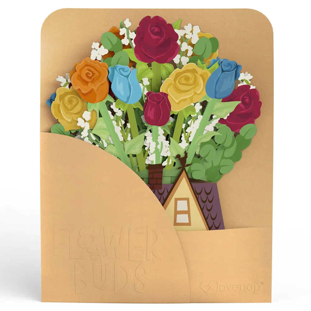 Lovepop Pop-Up Bouquets|Flower Buds|Disney and Pixar Up House Flower Buds Bouquet