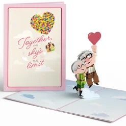 Lovepop Pop-Up Bouquets|Card & Gift Bundles|Disney and Pixar Up Sky Is the Limit Pop-Up Card & Flower Buds Bouquet Bundle