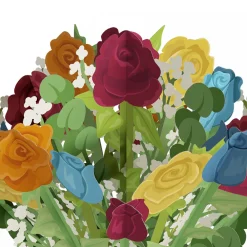 Lovepop Pop-Up Bouquets|Card & Gift Bundles|Disney and Pixar Up Sky Is the Limit Pop-Up Card & Flower Buds Bouquet Bundle
