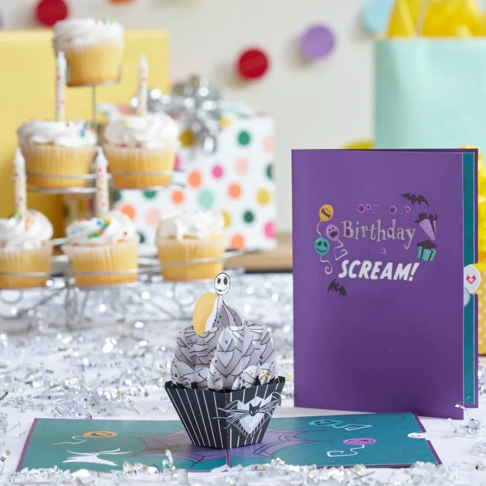 Lovepop Birthday|Kids|Disney Tim Burton's The Nightmare Before Christmas Birthday Cupcake Pop-Up Card