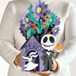 Lovepop Pop-Up Bouquets|Card & Gift Bundles|Disney Tim Burton’s The Nightmare Before Christmas Birthday Pop-Up Card & Flower Buds Bouquet Bundle