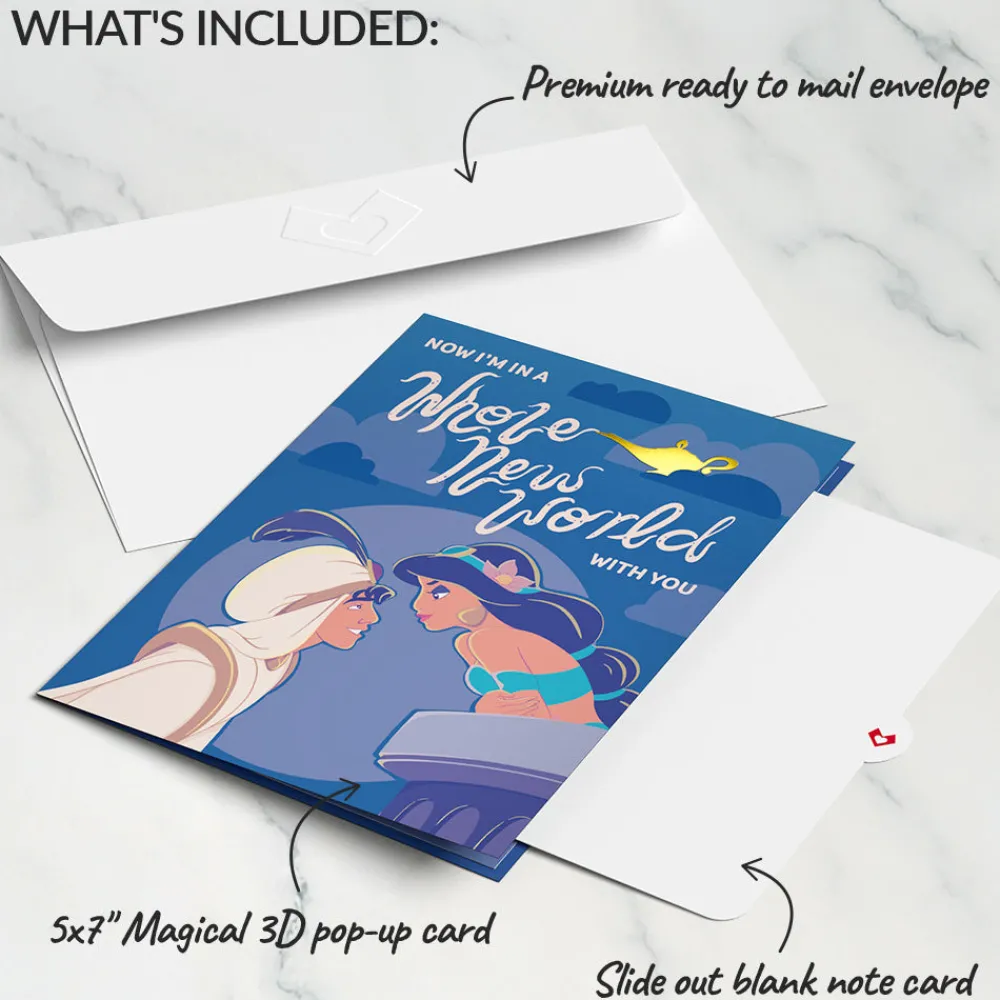 Lovepop Greeting Cards|Valentine'S Day 2/14|Disney’s Aladdin Whole New World Valentine Pop-Up Card
