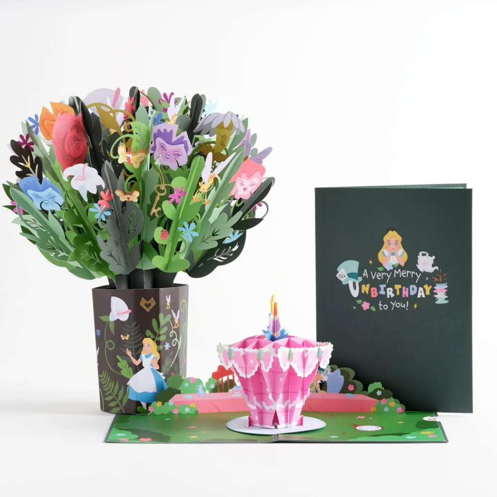 Lovepop Pop-Up Bouquets|Card & Gift Bundles|Disney's Alice in Wonderland Merry Unbirthday Bundle