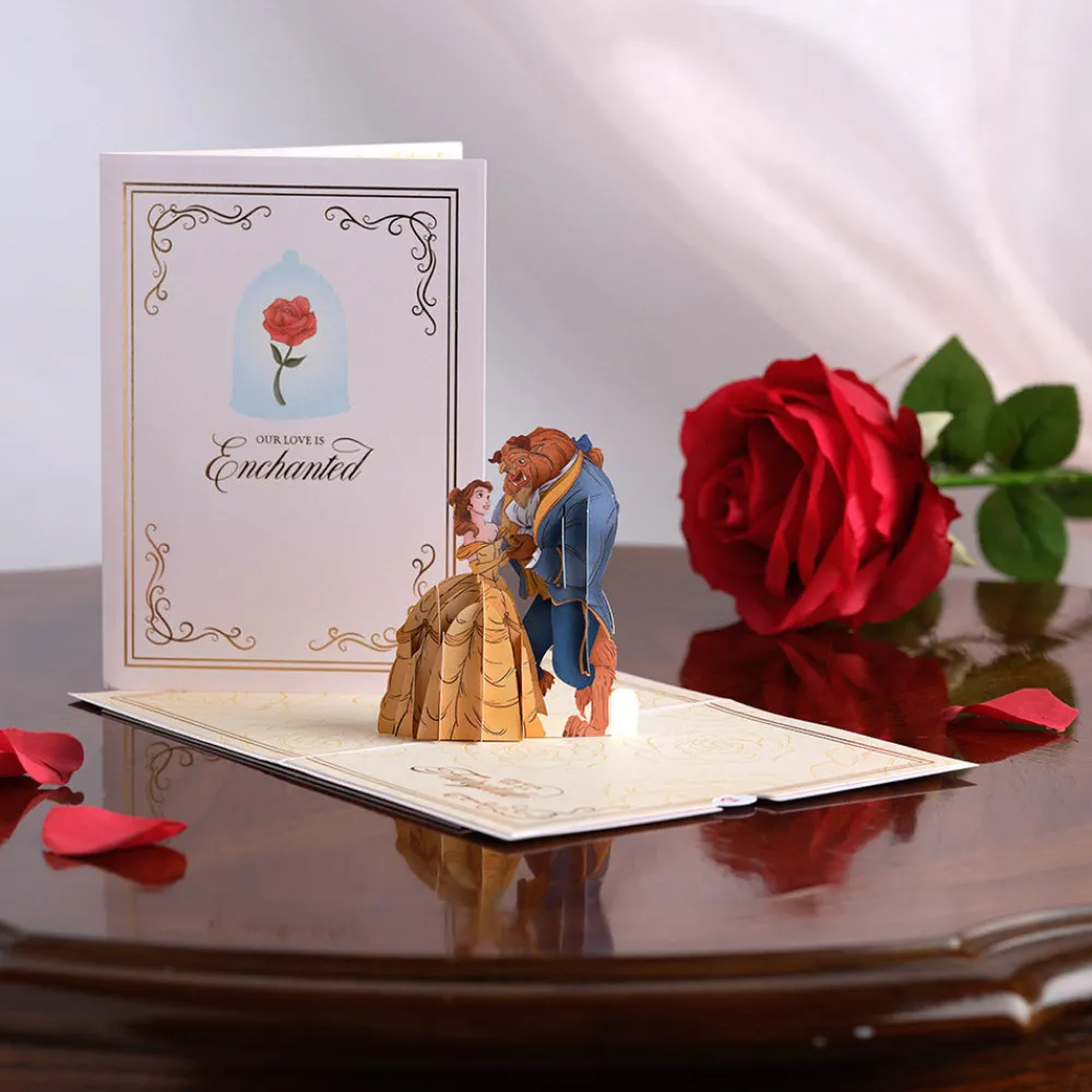 Lovepop Greeting Cards|Valentine'S Day 2/14|Disney's Beauty and The Beast Enchanted Love Pop-Up Card