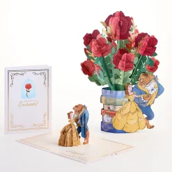 Lovepop Pop-Up Bouquets|Card & Gift Bundles|Disney’s Beauty and the Beast Pop-Up Card & Flower Buds Bouquet Bundle