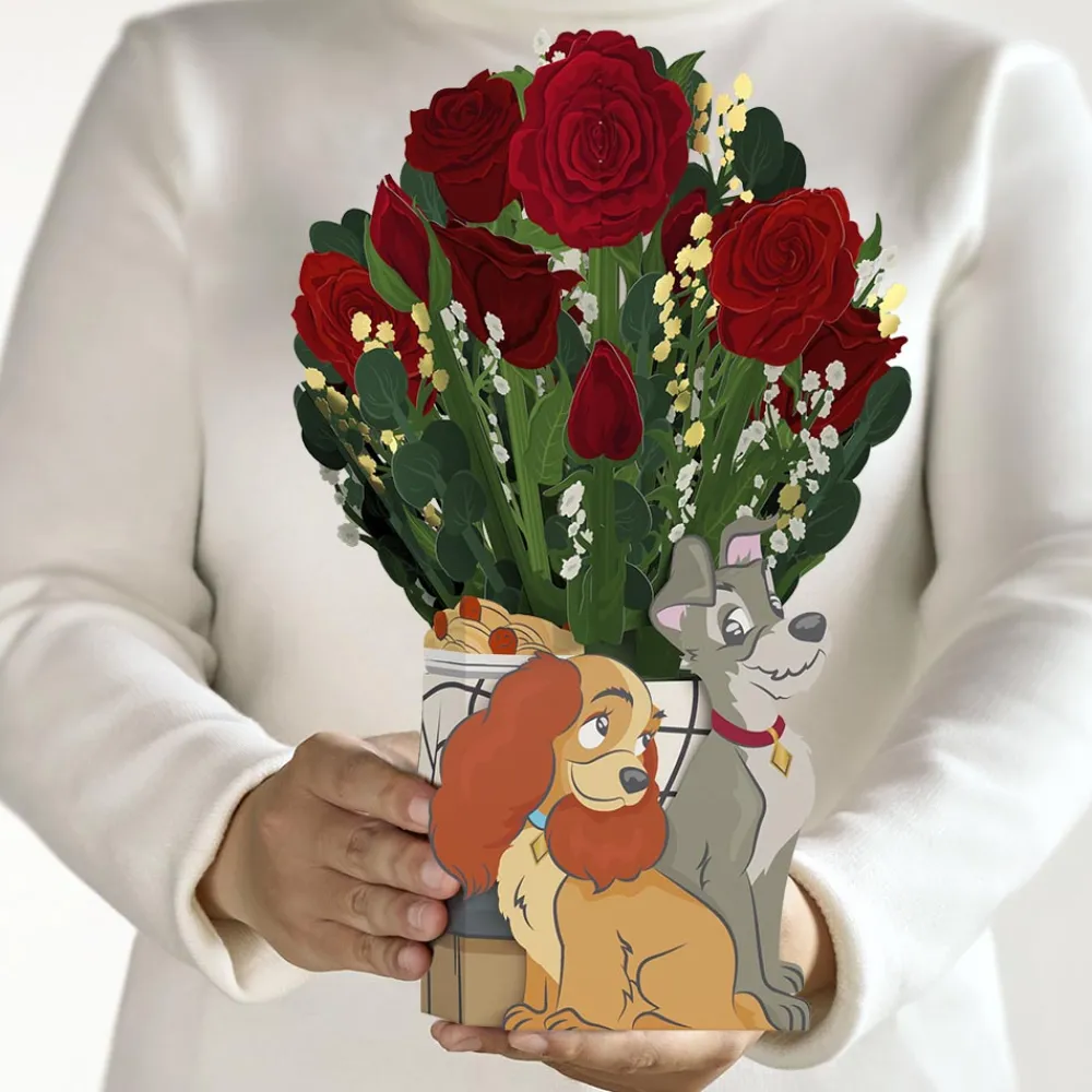 Lovepop Pop-Up Bouquets|Flower Buds|Disney's Lady & The Tramp Flower Buds Bouquet