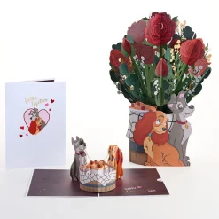 Lovepop Pop-Up Bouquets|Card & Gift Bundles|Disney’s Lady & The Tramp Pop-Up Card & Flower Buds Bouquet Bundle