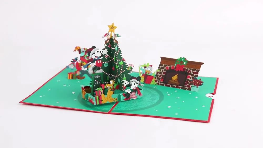 Lovepop Greeting Cards|Christmas 12/25|Disney's Mickey & Friends - Festive Cheer Pop-Up Card