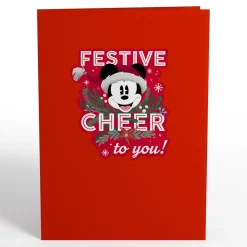 Lovepop Greeting Cards|Christmas 12/25|Disney's Mickey & Friends - Festive Cheer Pop-Up Card