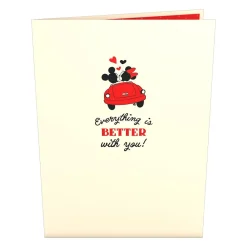 Lovepop Greeting Cards|Anniversary|Disney's Mickey & Minnie Everything is Better with You Pop-Up Card