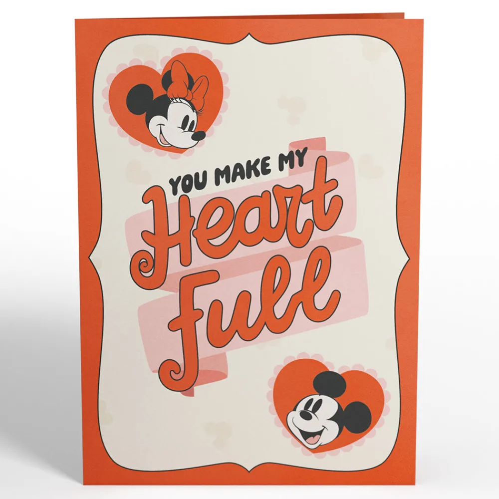Lovepop Greeting Cards|Valentine'S Day 2/14|Disney’s Mickey & Minnie You Make My Heart Full Pop-Up Card