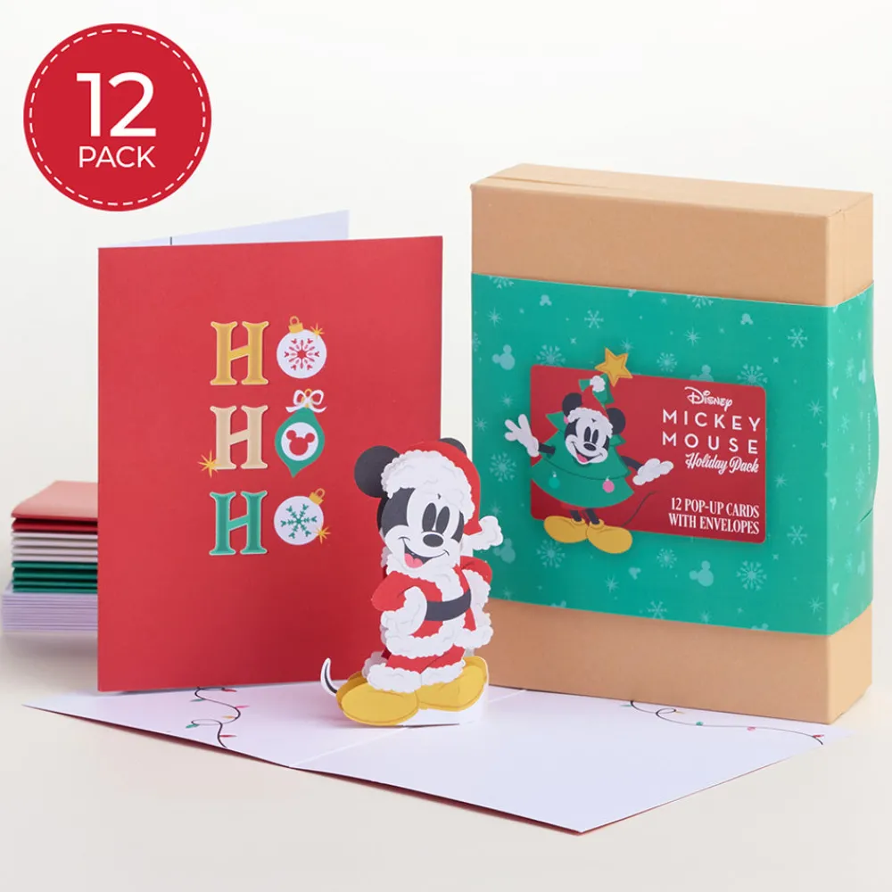 Lovepop Value Packs|Christmas 12/25|Disney’s Mickey Mouse Holiday Box Set (Assorted 12-Pack): Paperpop® Card