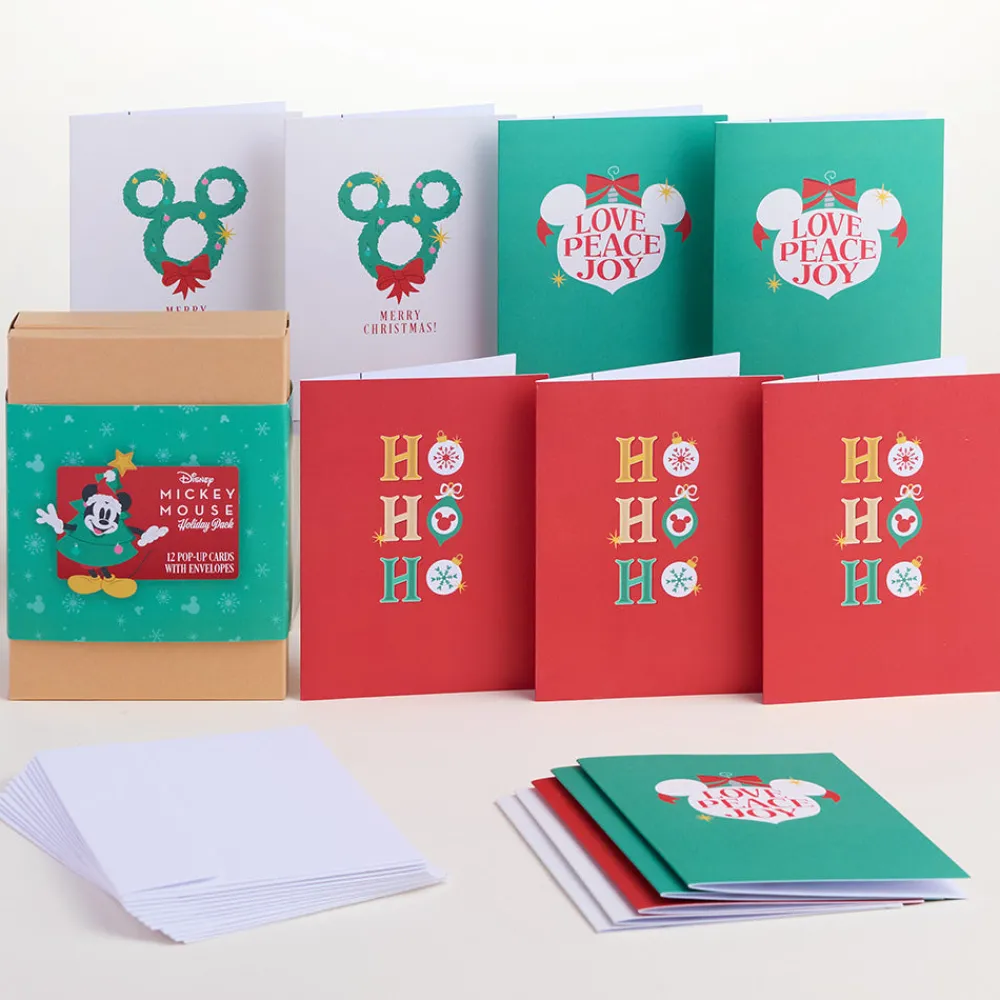 Lovepop Value Packs|Christmas 12/25|Disney’s Mickey Mouse Holiday Box Set (Assorted 12-Pack): Paperpop® Card