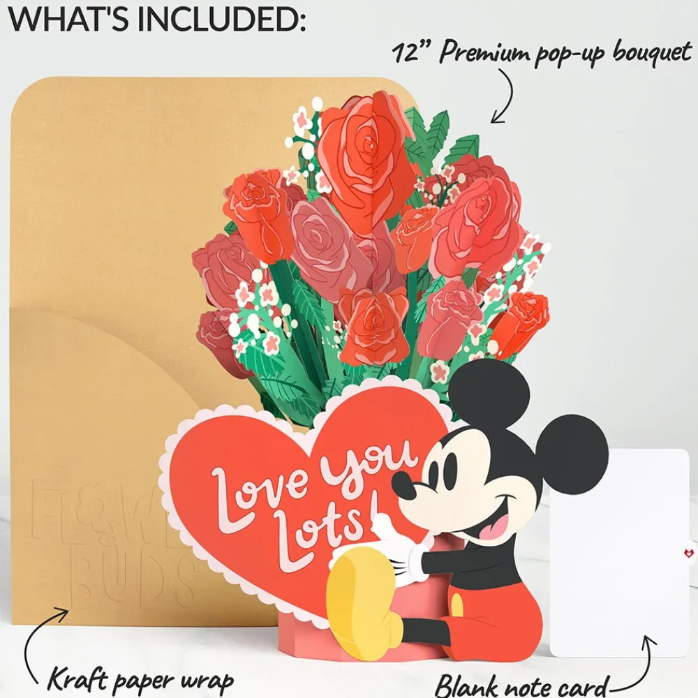 Lovepop Pop-Up Bouquets|Flower Buds|Disney's Mickey Mouse Love You Lots Flower Buds Bouquet