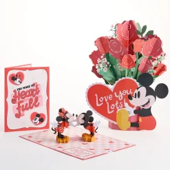 Lovepop Pop-Up Bouquets|Card & Gift Bundles|Disney’s Mickey Mouse Love You Lots Pop-Up Card & Flower Buds Bouquet Bundle