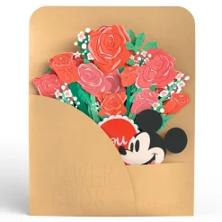 Lovepop Pop-Up Bouquets|Card & Gift Bundles|Disney’s Mickey Mouse Love You Lots Pop-Up Card & Flower Buds Bouquet Bundle