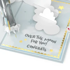 Lovepop Greeting Cards|Baby|Disney's Mickey Mouse Over the Moon Baby Pop-Up Card