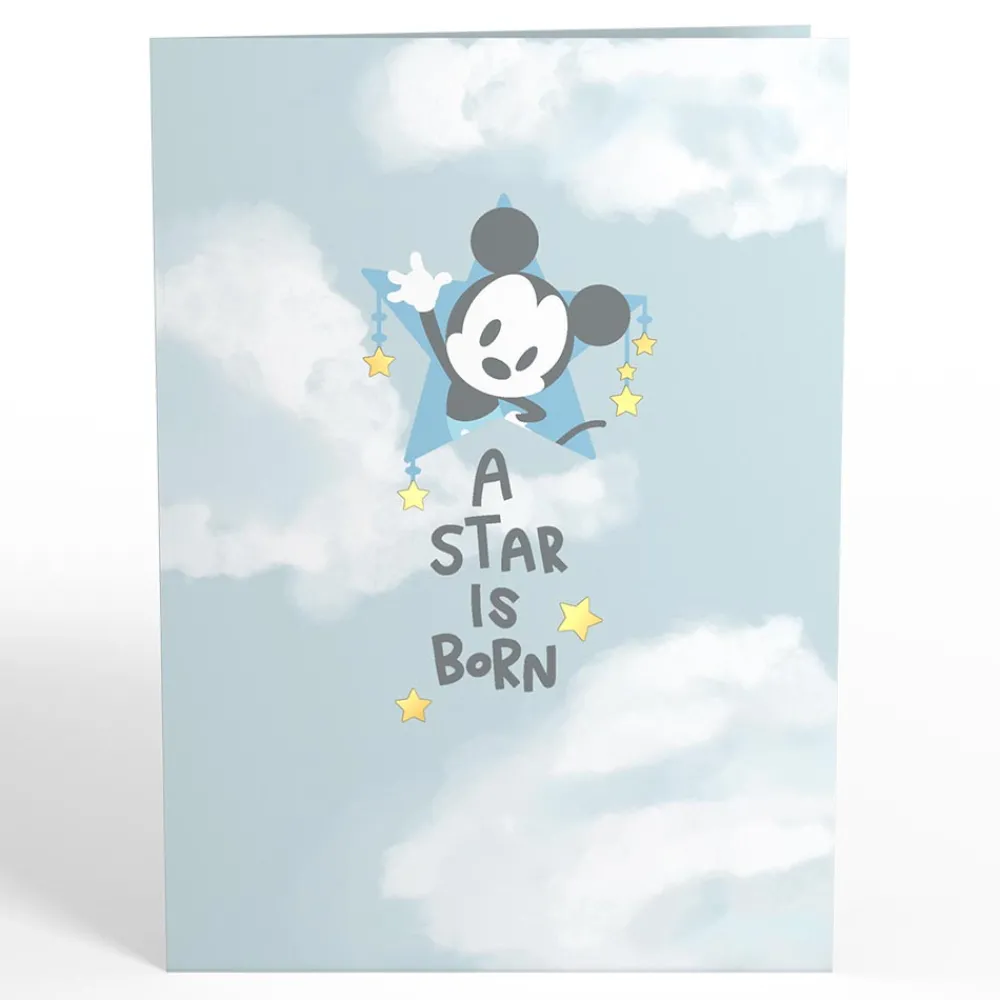 Lovepop Greeting Cards|Baby|Disney's Mickey Mouse Over the Moon Baby Pop-Up Card