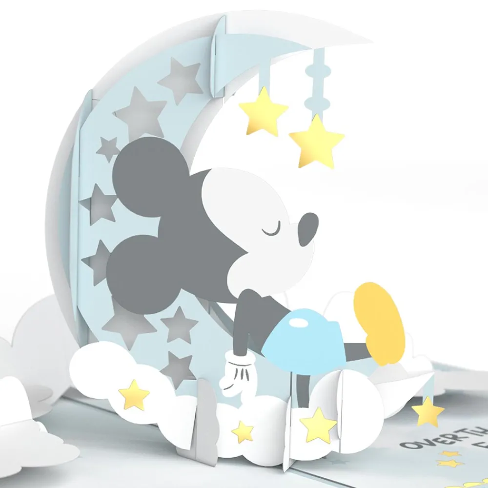 Lovepop Greeting Cards|Baby|Disney's Mickey Mouse Over the Moon Baby Pop-Up Card