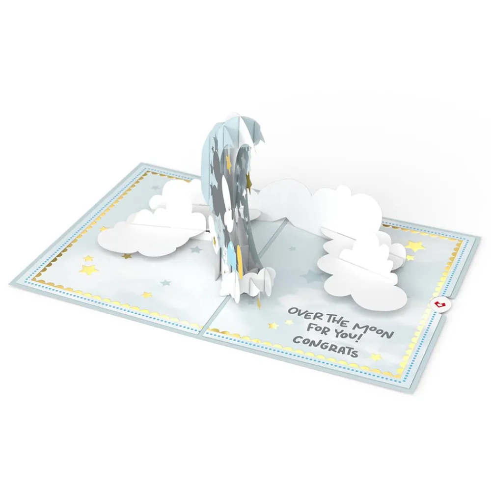 Lovepop Greeting Cards|Baby|Disney's Mickey Mouse Over the Moon Baby Pop-Up Card
