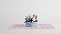 Lovepop Greeting Cards|Just Because|Disney's Minnie Mouse Flower Basket Pop-Up Card