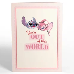 Lovepop Greeting Cards|Valentine'S Day 2/14|Disney's Stitch & Angel You’re Out Of This World Pop-Up Card