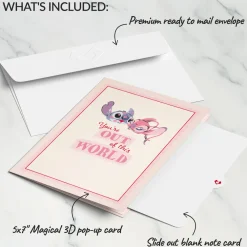 Lovepop Greeting Cards|Valentine'S Day 2/14|Disney's Stitch & Angel You’re Out Of This World Pop-Up Card