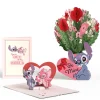 Lovepop Pop-Up Bouquets|Card & Gift Bundles|Disney’s Stitch Be Mine Pop-Up Card & Flower Buds Bouquet Bundle