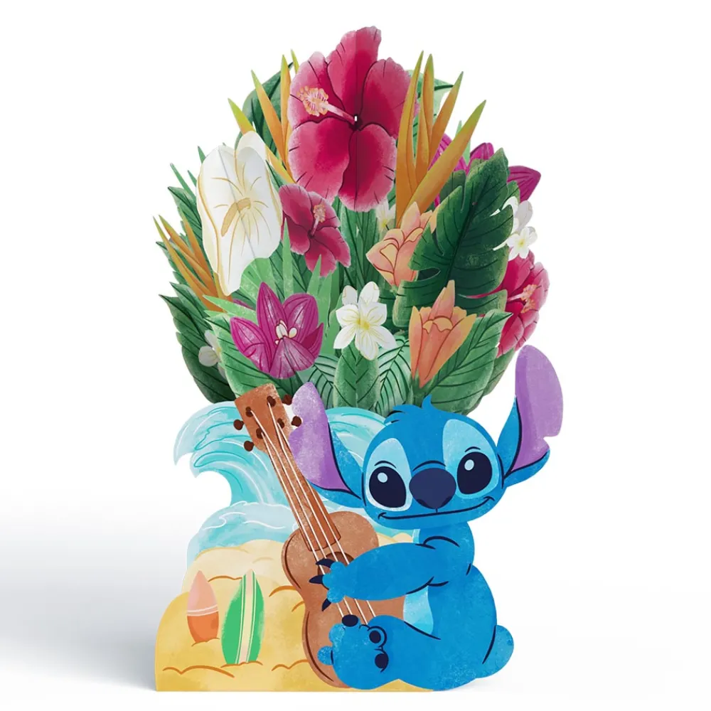Lovepop Pop-Up Bouquets|Card & Gift Bundles|Disney's Stitch Birthday Pop-Up Card & Flower Buds Bouquet Bundle