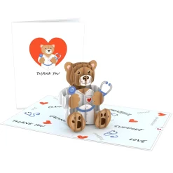 Lovepop Greeting Cards|Thank You|Doctor Bear Pop-Up Card