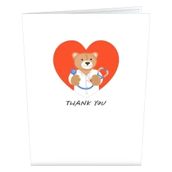 Lovepop Greeting Cards|Thank You|Doctor Bear Pop-Up Card