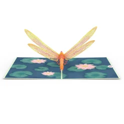 Lovepop Greeting Cards|Just Because|Dragonfly on Water Lily Pop-Up Card
