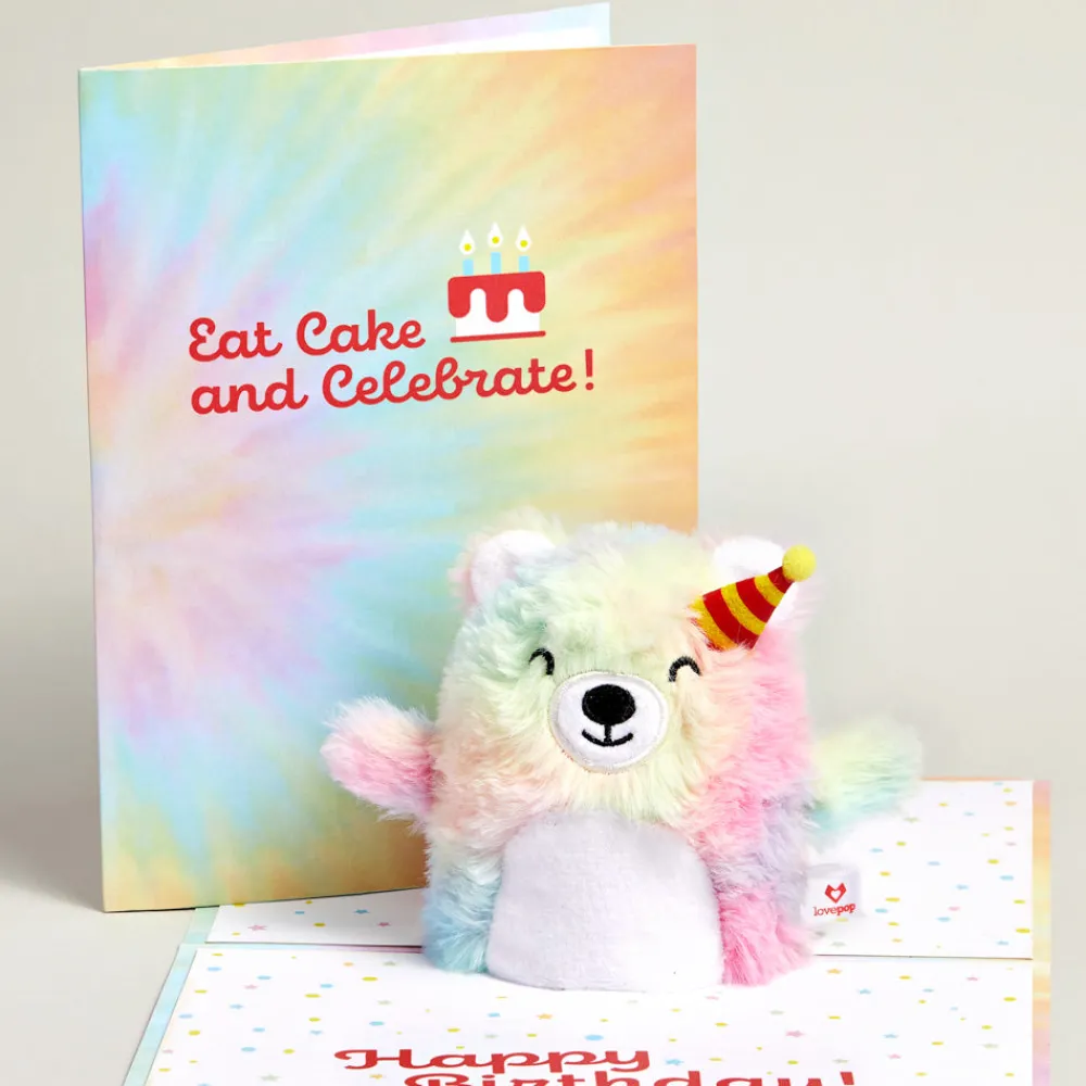 Lovepop Plushpop|Birthday|Eat Cake & Celebrate' Birthday Plushpop Card
