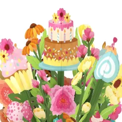Lovepop Card & Gift Bundles|Plushpop|Eat Cake and Celebrate' Birthday Plushpop Card and Bouquet Bundle