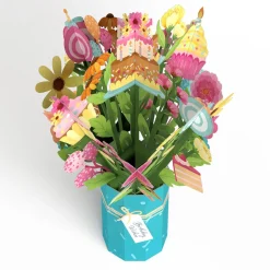 Lovepop Card & Gift Bundles|Plushpop|Eat Cake and Celebrate' Birthday Plushpop Card and Bouquet Bundle