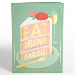 Lovepop Wedding|Eat, Drink, and Be Married Pop-Up Card