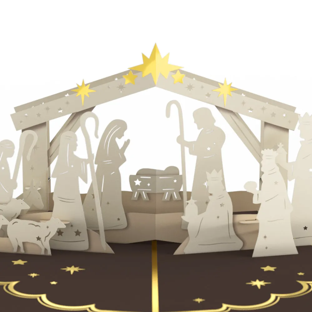 Lovepop Greeting Cards|Religious|Elegant Nativity Pop-Up Card
