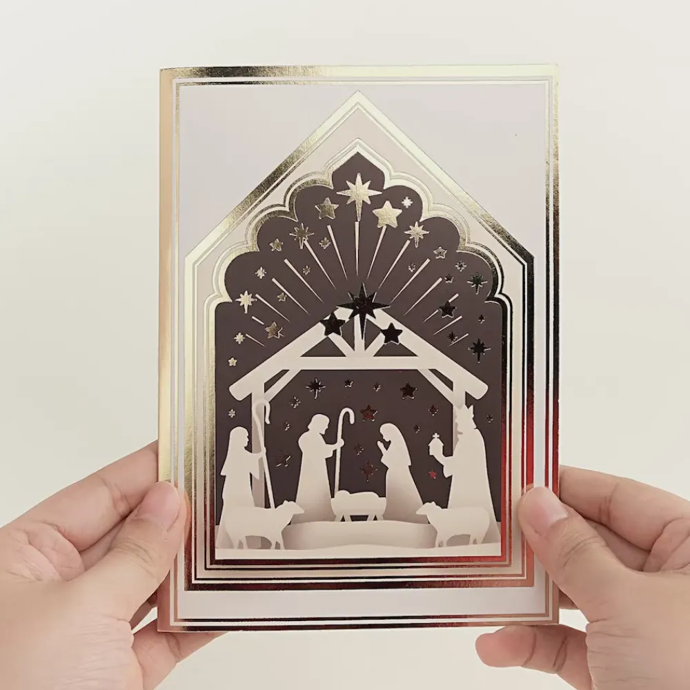 Lovepop Greeting Cards|Religious|Elegant Nativity Pop-Up Card