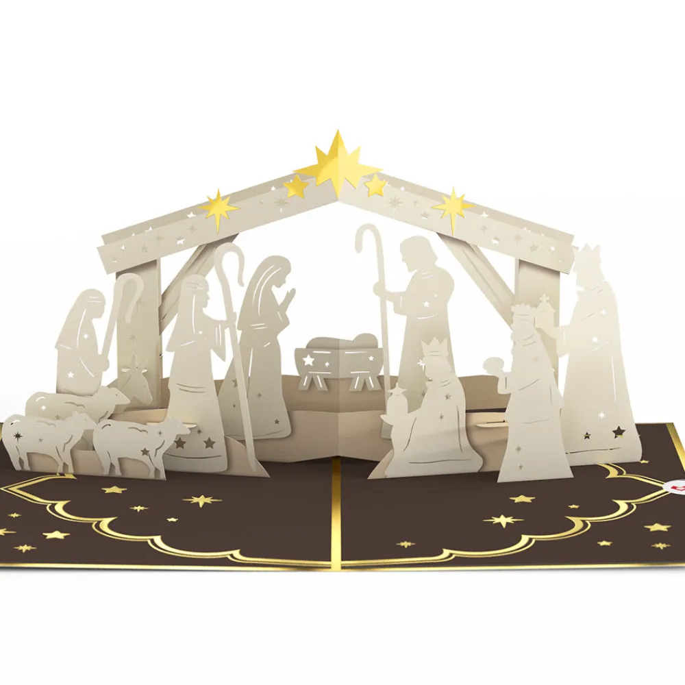 Lovepop Greeting Cards|Religious|Elegant Nativity Pop-Up Card