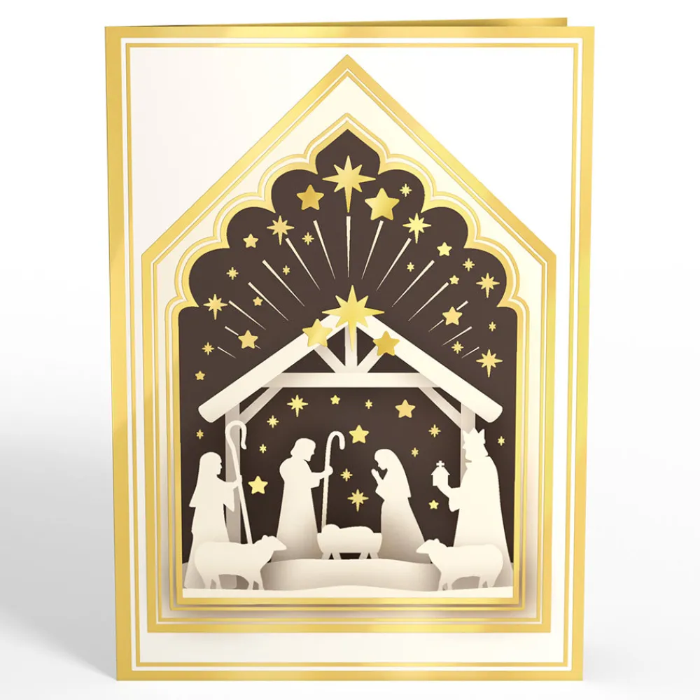 Lovepop Greeting Cards|Religious|Elegant Nativity Pop-Up Card