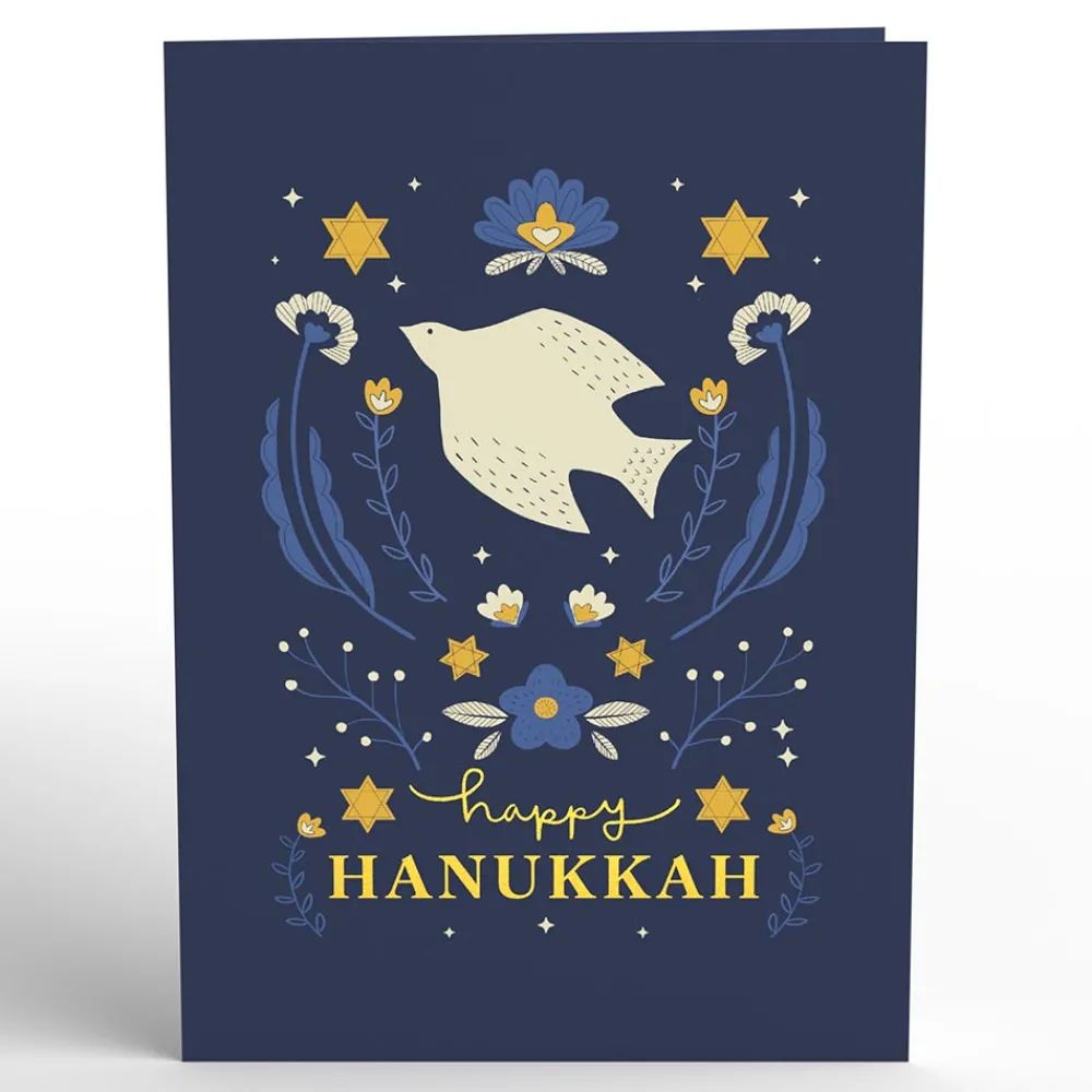 Lovepop Greeting Cards|Hanukkah 12/14|Elegant Stained Glass Hanukkah Pop-Up Card