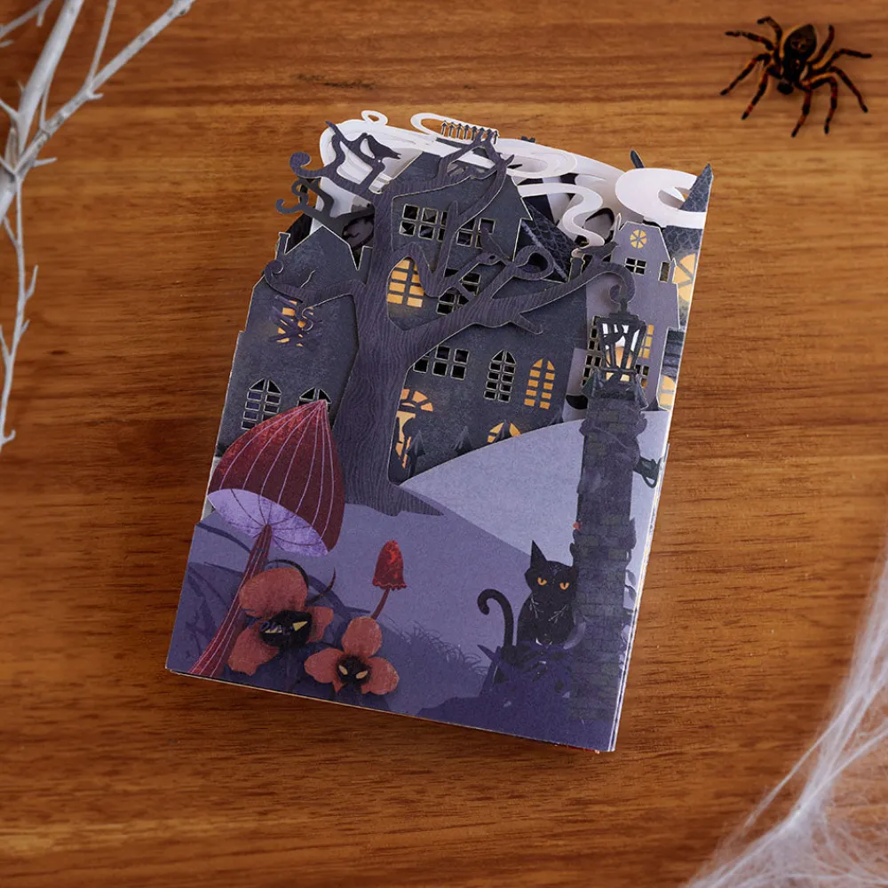 Lovepop Halloween 10/31|Enchantingly Eerie Halloween Village Loooooong Card™ (Expands to 2 feet)