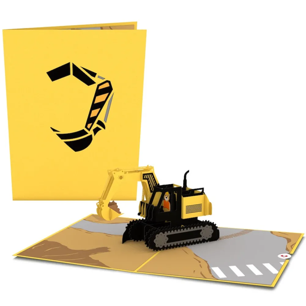 Lovepop Greeting Cards|Just Because|Excavator Pop-Up Card