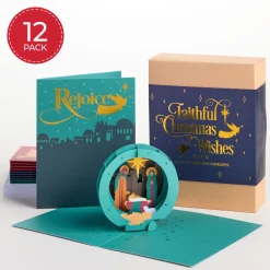 Lovepop Value Packs|Religious|Faithful Christmas Wishes Box Set (Assorted 12-Pack): Paperpop® Card