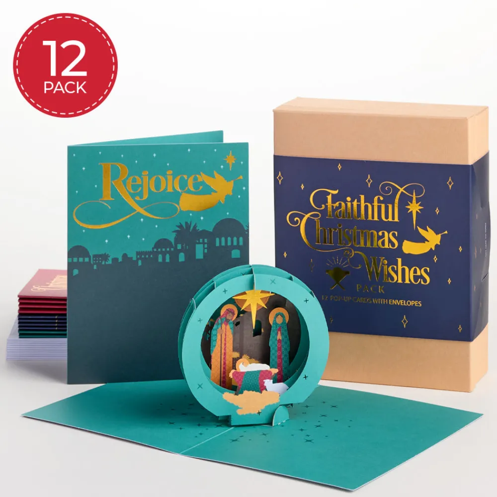 Lovepop Value Packs|Religious|Faithful Christmas Wishes Box Set (Assorted 12-Pack): Paperpop® Card