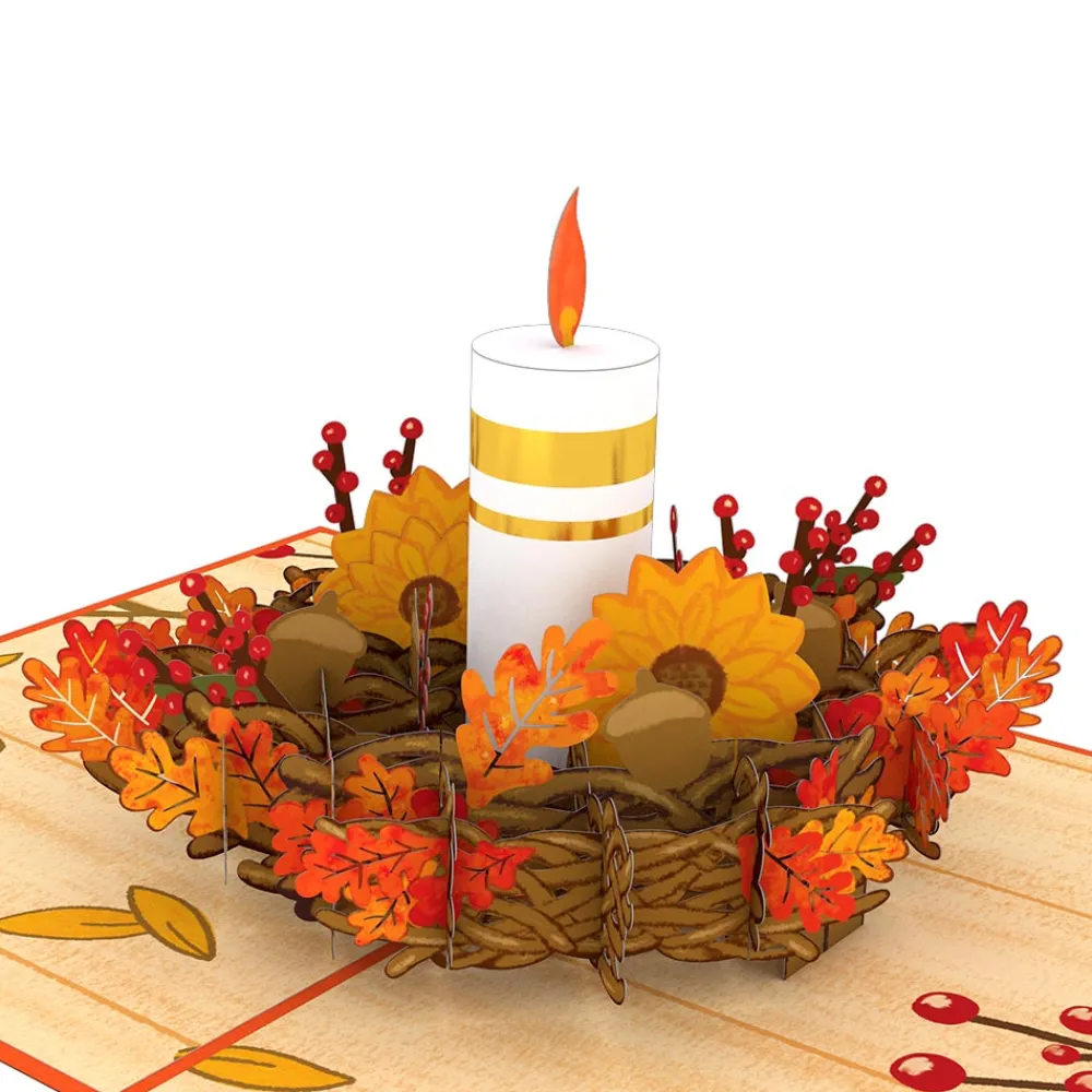 Lovepop Greeting Cards|Thanksgiving 11/27|Fall Candle Pop-Up Card