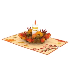 Lovepop Greeting Cards|Thanksgiving 11/27|Fall Candle Pop-Up Card