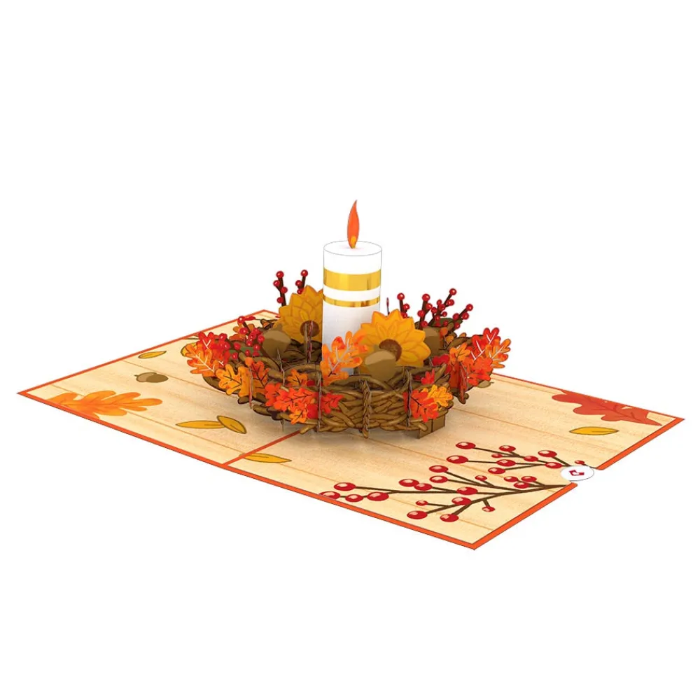 Lovepop Greeting Cards|Thanksgiving 11/27|Fall Candle Pop-Up Card
